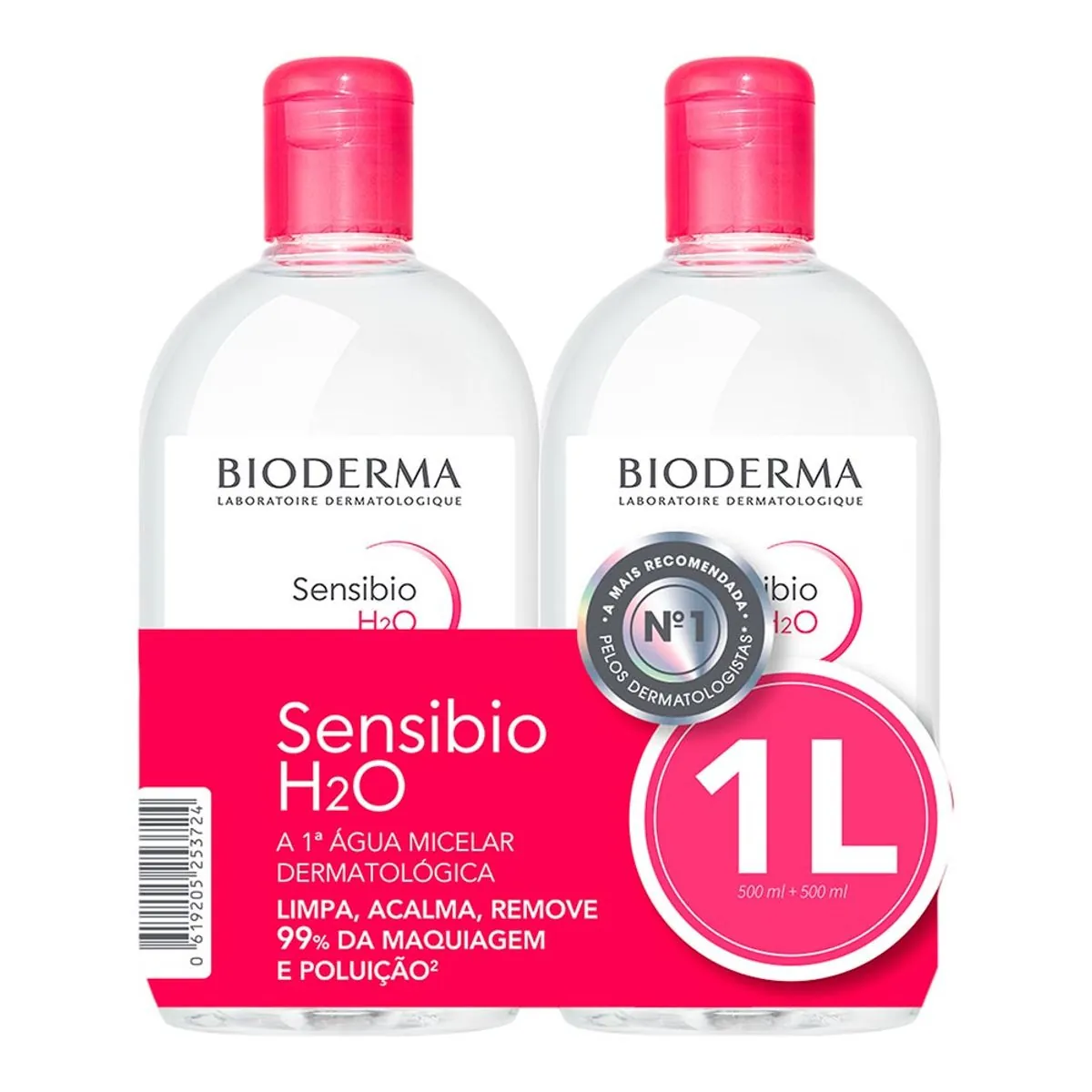 Kit Água Micelar Bioderma Sensibio H2o 2 Unidades 500ml Cada