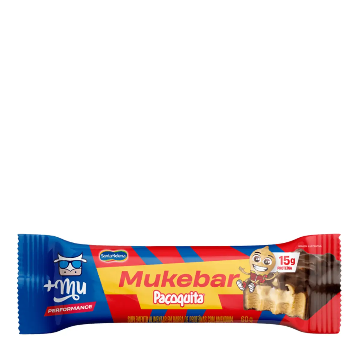 Barra De Proteína Mukebar +Mu Performance Paçoquita 60g