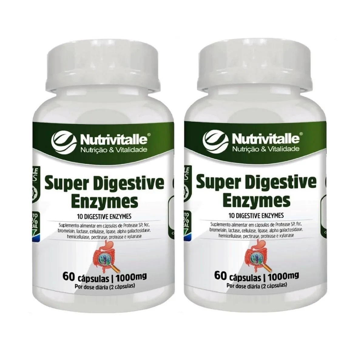 SUPER DIGESTIVE ENZYMES 1000MG 60 CAPS NUTRIVITALLE