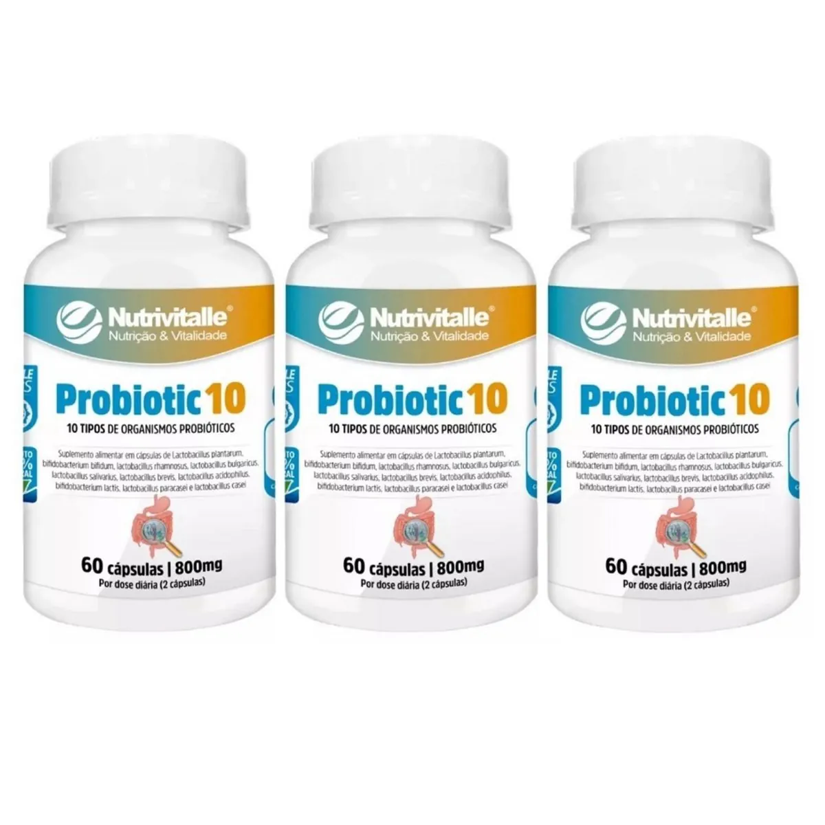 PROBIOTIC 10 800MG 60 CAPS NUTRIVITALLE