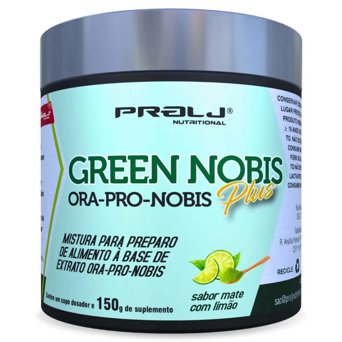 Green Nobis Ora-Pro-Nobis em pó 150g Prolj Nutritional - GREEN NOBIS ORA PRO NOBIS EM PÓ
