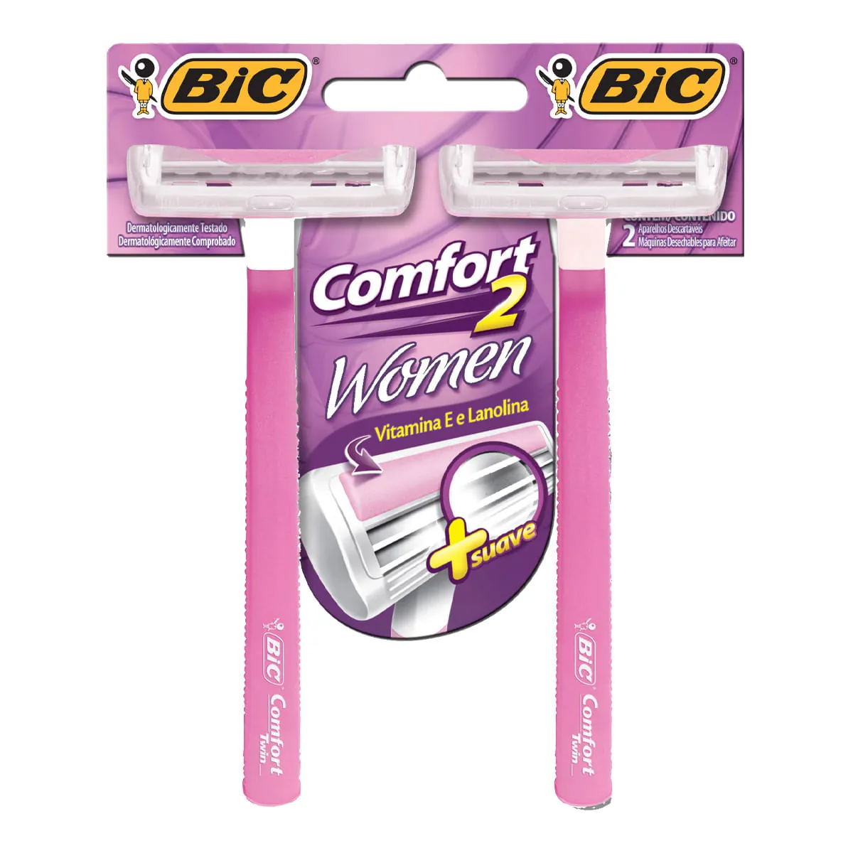 Depilador Bic Comfort 2 Women Rosa 2 unidades