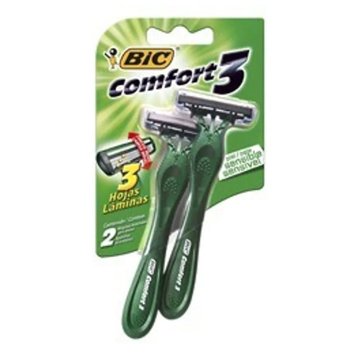 Barbeador Bic Comfort 3 Advance Sensitive 2 Unidade
