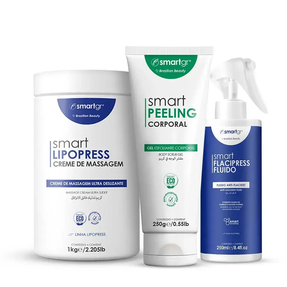 Smart Creme Lipopress + Smart Peeling Corporal + Smart Fluido Flacipress - Smart GR