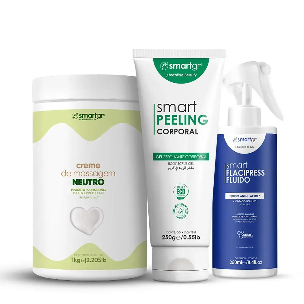 Smart Creme Neutro + Smart Peeling Corporal + Smart Fluido Flacipress - Smart GR