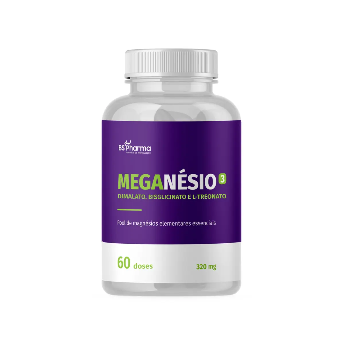 MegaNésio 3 Magnésios - 60 doses
