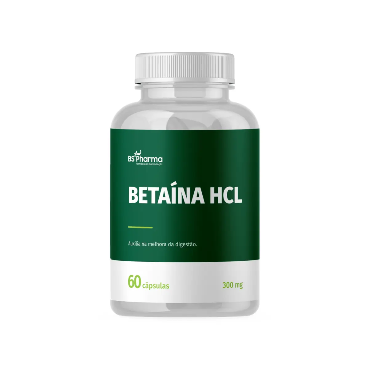 Betaína HCL - 300 mg - 60 Cápsulas