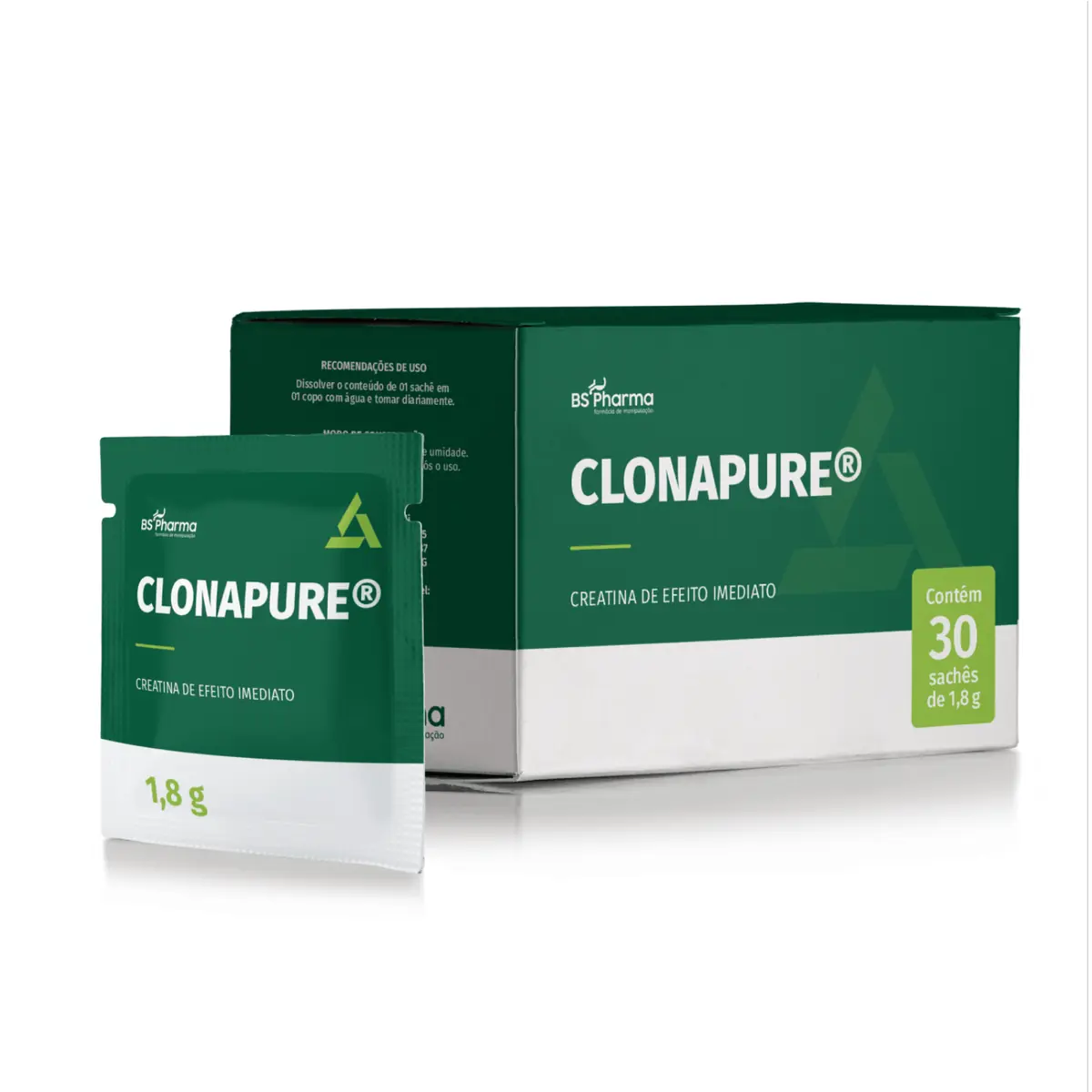 Clonapure 1,8g - 30 sachês Sem sabor