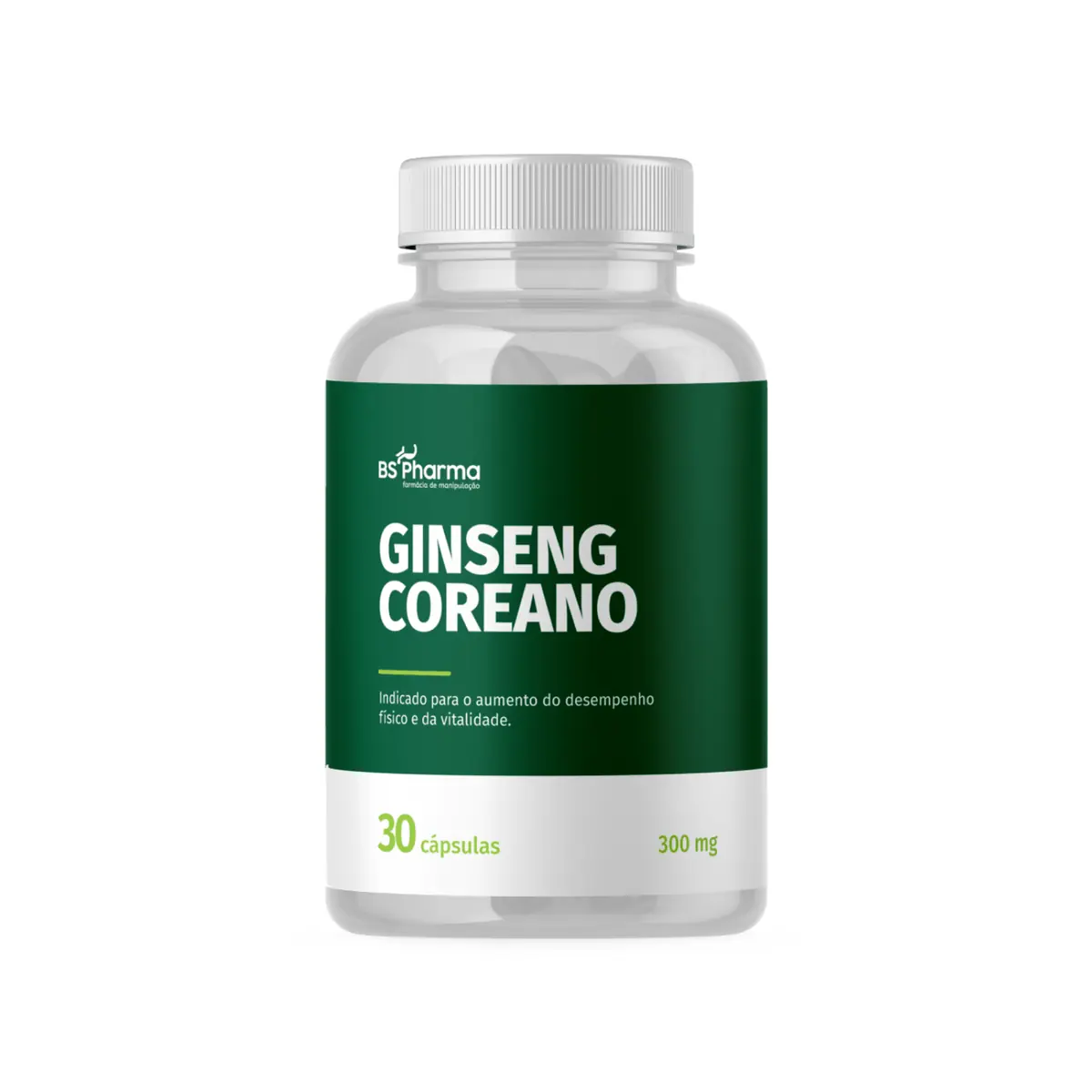 Ginseng Coreano (Panax ginseng) - 300mg - 30 Cápsulas