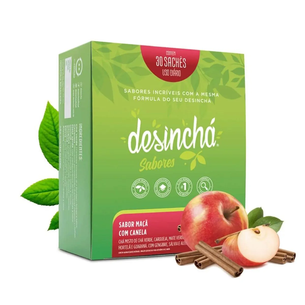 Desinchá Maçã e Canela Desinchá 30 sachês