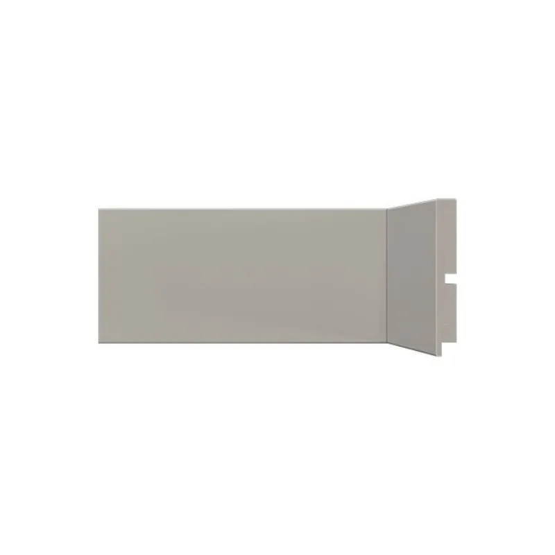 Rodapé Poliestireno Santa Luzia 454 Liso Cinza Glacial 100 X 13mm Br 2,40m - Única Único