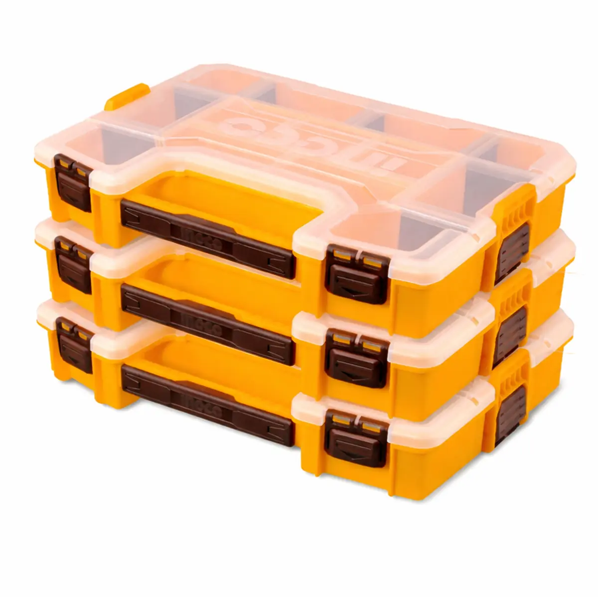 03 Organizador Maleta Empilhável Ingco 37x29x6,5cm Pbx1511