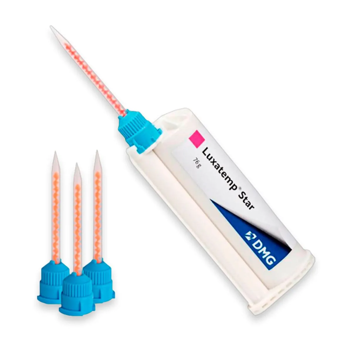 Resina Bisacrilica Luxatemp STAR 76g + 15 pontas azuis - DMG - Resina Bisacrilica Luxatemp Star A3 7