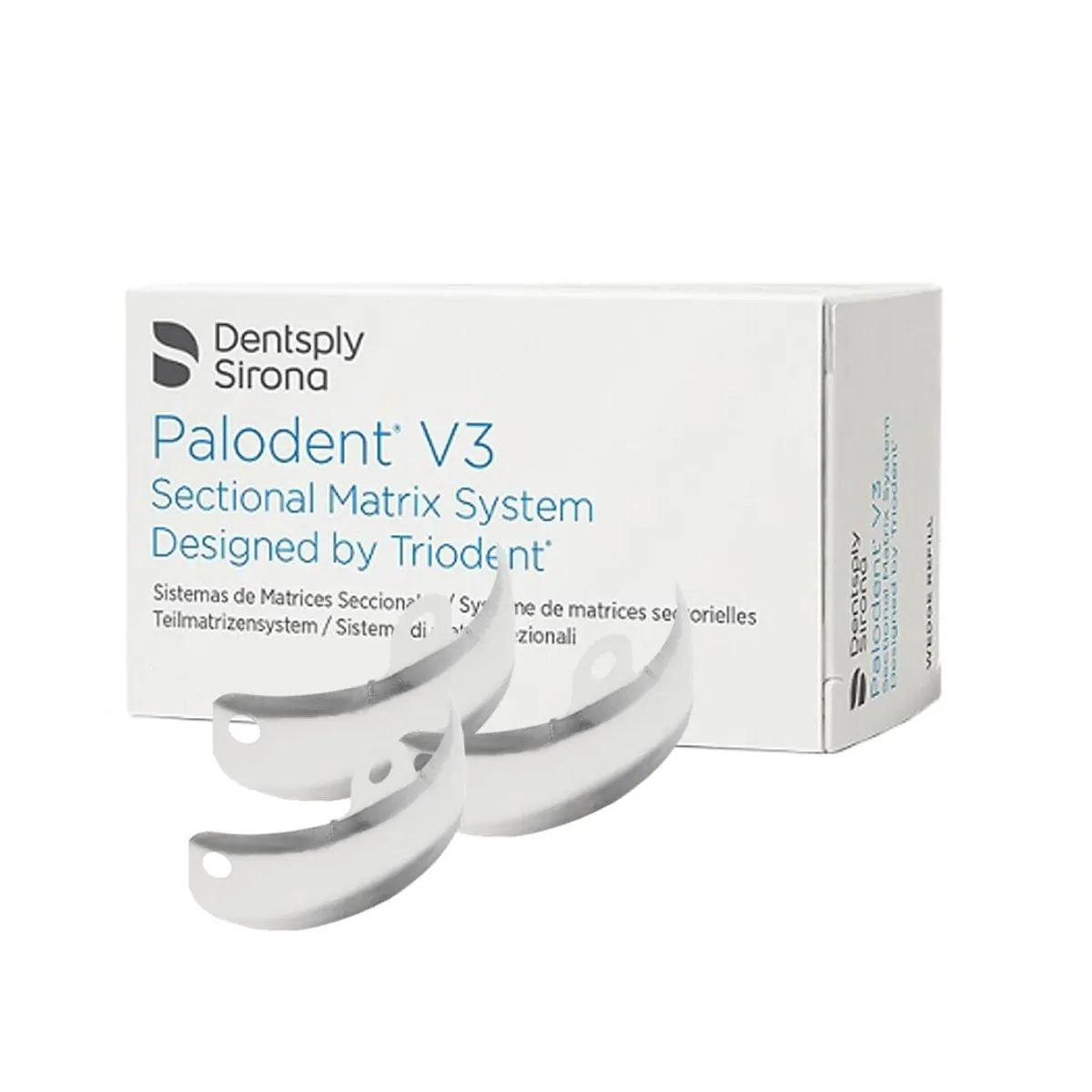 Matriz Seccional Pré-Contornada Palodent V3 com 50 - Dentsply Sirona - Palodent V3 Matriz 4,5mm com