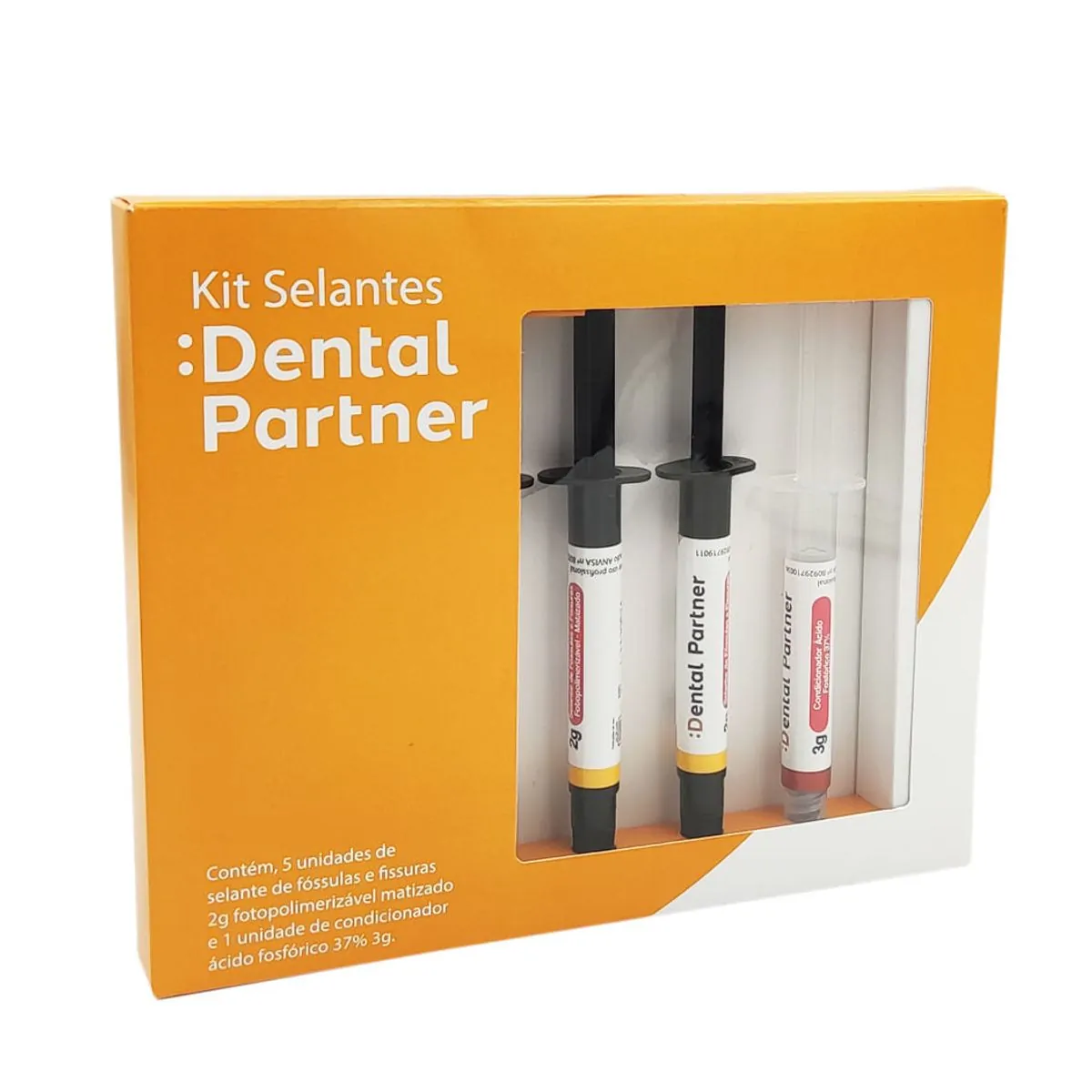 Selante Kit + Ácido Fosfórico 37% - Dental Partner - Selante Kit com 5x2g + Ácido Fosfórico 37% 1x3g