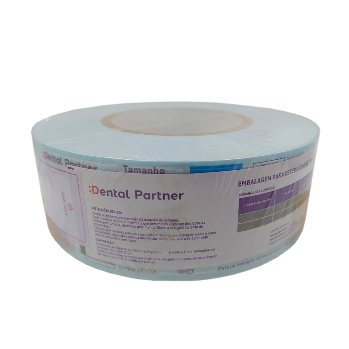 Rolo Para Esterilização Termo Selante - Dental Partner - Rolo Para Esterilização Termo Selante 5Cmx1
