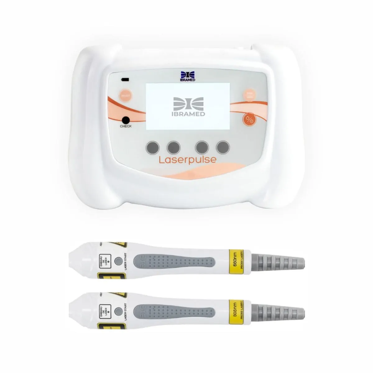 Laserpulse Portatil + Probe P3 660 nm Vermelho + Probe P4 808 nm Infravermelho - Ibramed