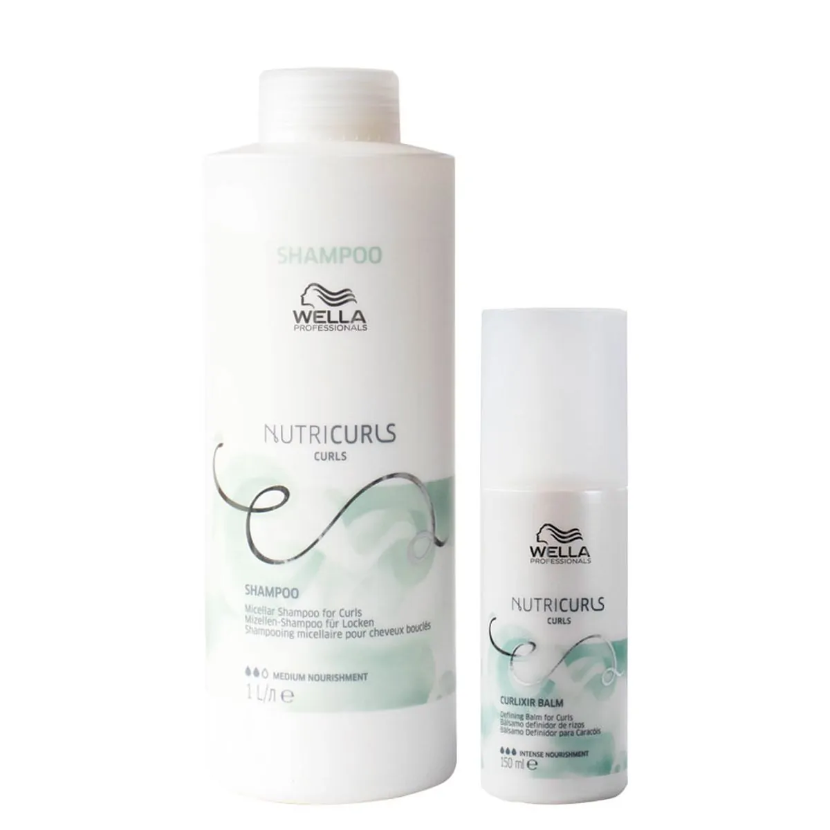 Kit Wella Professionals Nutricurls - Shampoo 1000 ml + Leave- in 150 ml