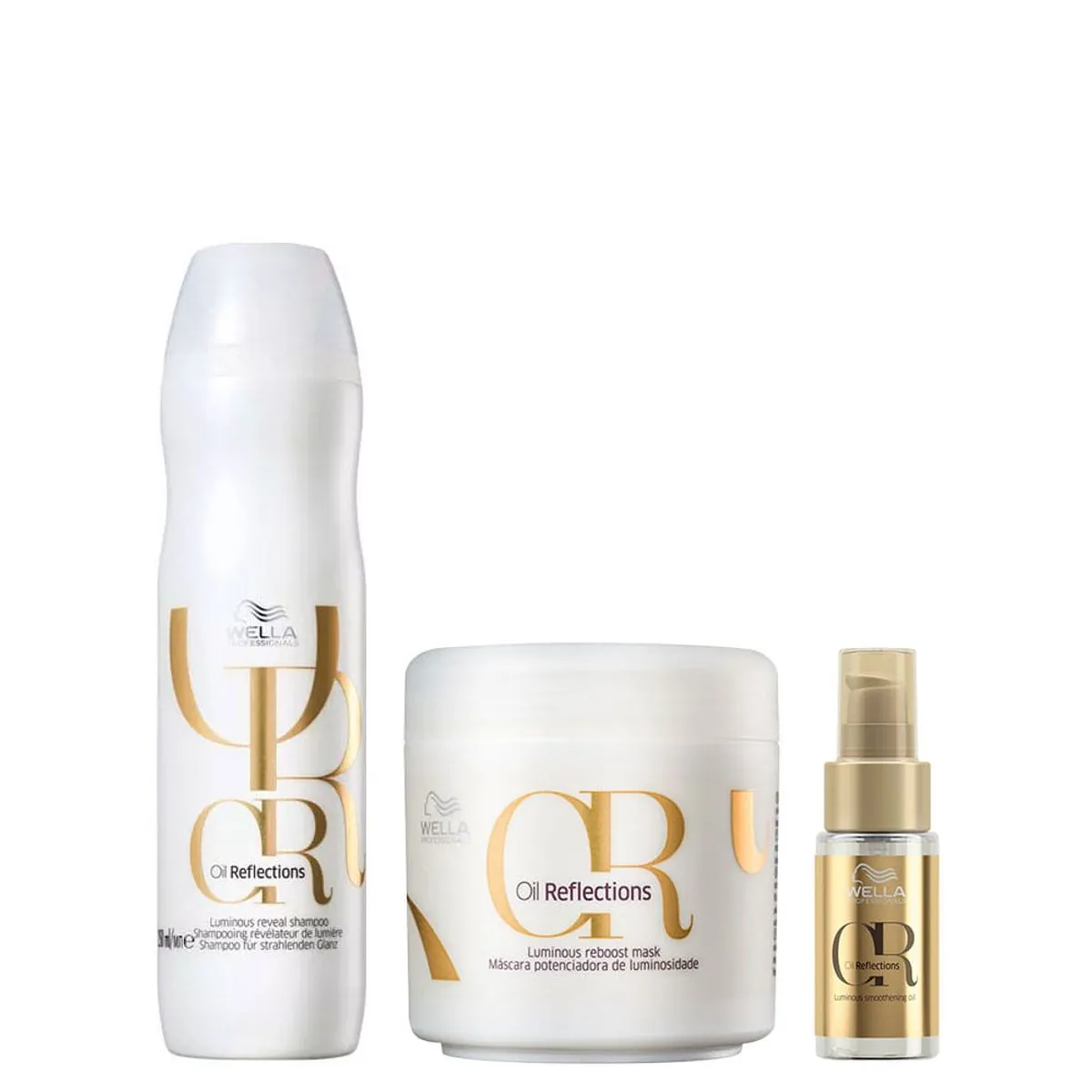 Kit Wella Oil Reflections - Shampoo 250 ml + Máscara 150 ml + Óleo 30 ml