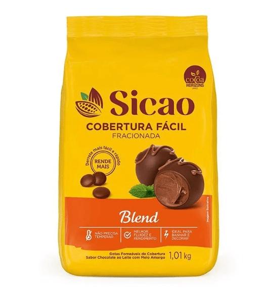 Cobertura Fãcil De Chocolate Gotas Blend Sicao 1,01kg
