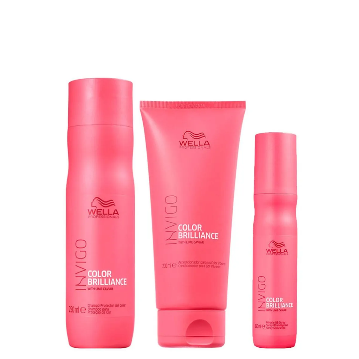 Kit Wella Professionals Invigo Color Brilliance - Shampoo 250 ml + Condicionador 200 ml + Leave-in B