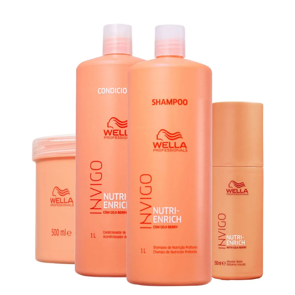 Kit Wella Professionals Invigo Nutri Enrich - Shampoo 1000 ml + Condicionador 1000 ml + Máscara 500