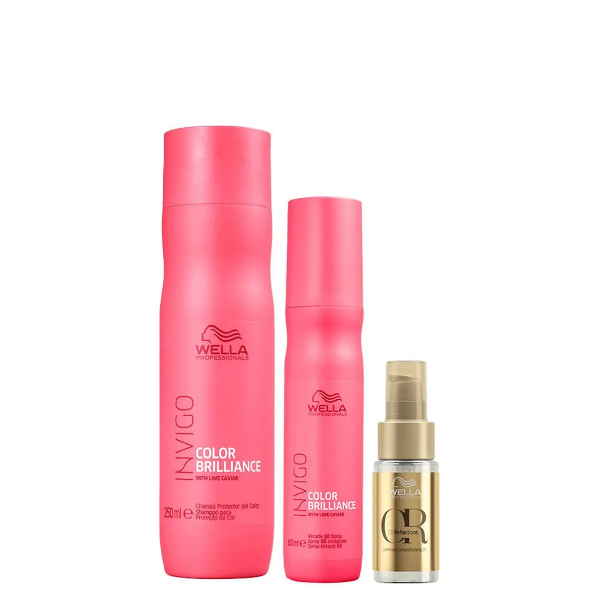 Kit Wella Professionals Invigo Color Brilliance - Shampoo 250 ml + Leave-in BB Milagroso 150 ml + Ól