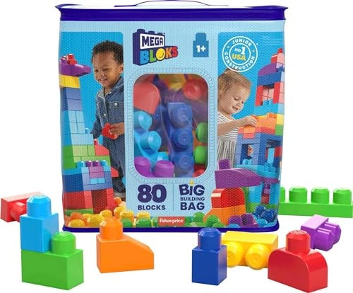Mega Bloks First Builders Big Building Bag, 80 Piece Classic Dch63
