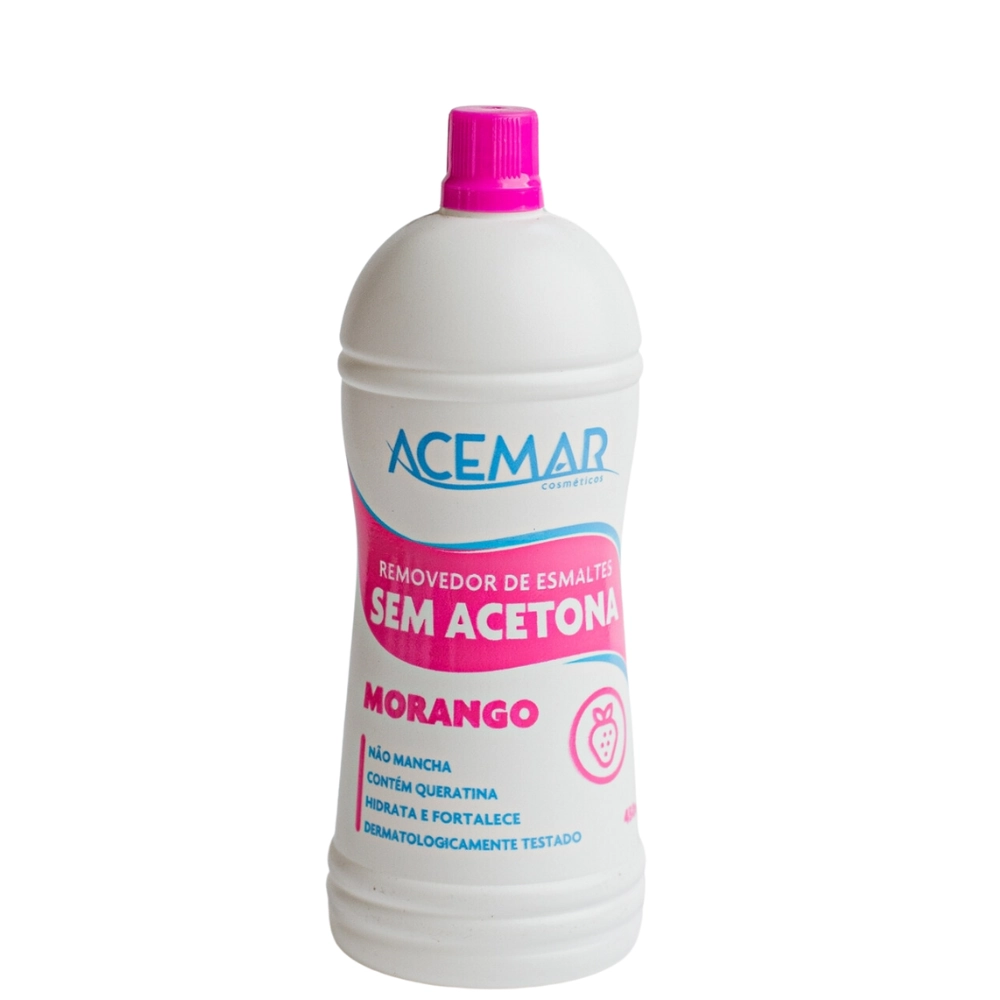 Removedor De Esmalte Acemar S/acetona Morango 450ml
