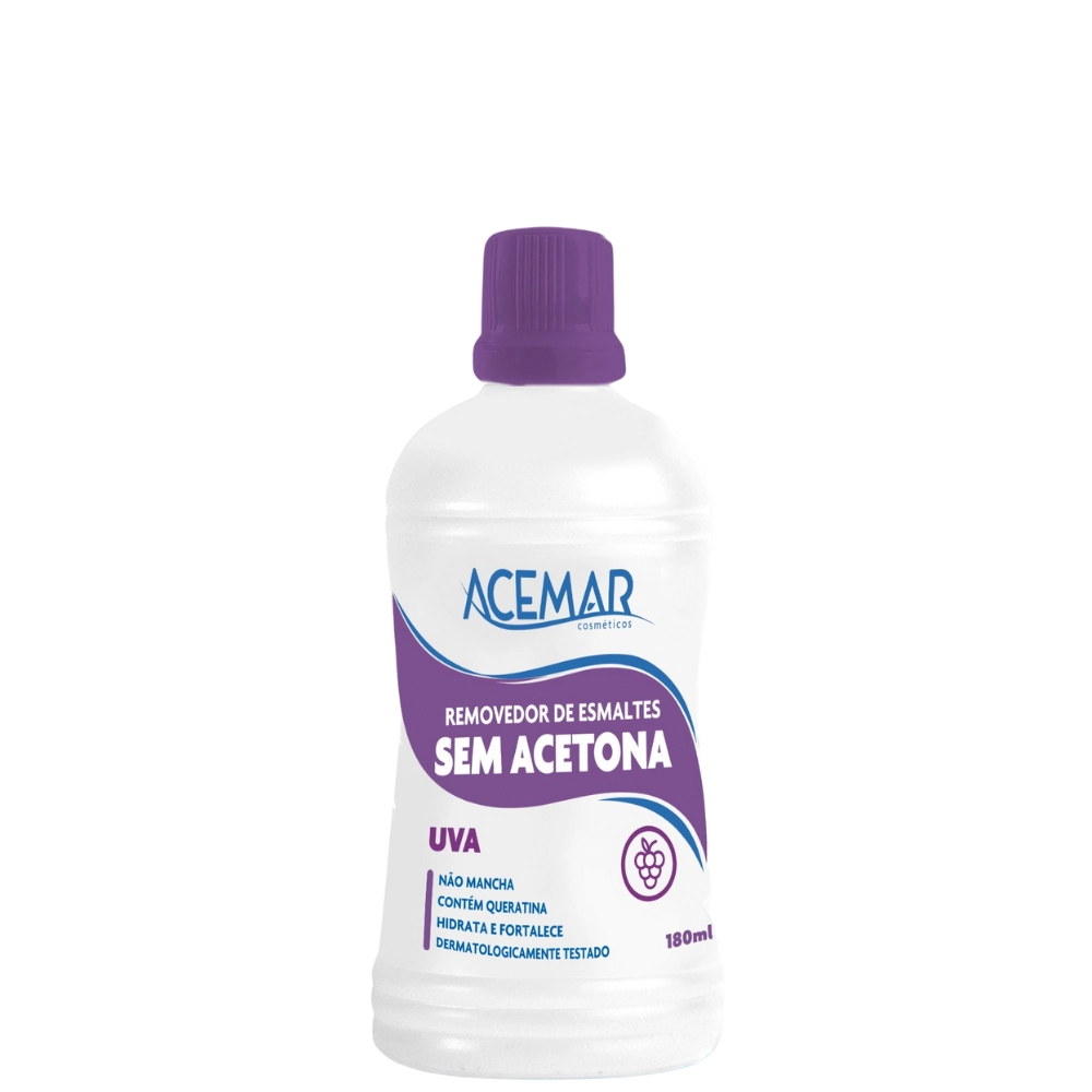 Removedor De Esmalte Acemar S/acetona Uva 180ml
