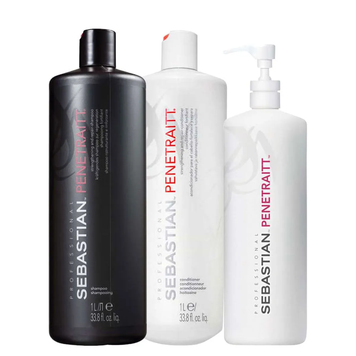 Kit Sebastian Professional Penetraitt - Shampoo 1000 ml + Condicionador 1000 ml + Máscara 500 ml