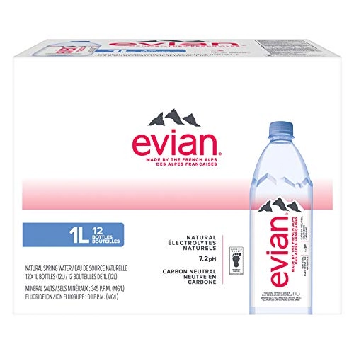 água Mineral Natural Sem Gás Evian Garrafa 1l