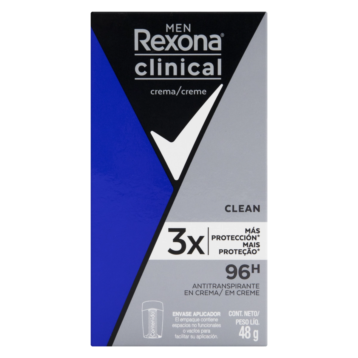 Antitranspirante Creme Clean Rexona Clinical Men 48g