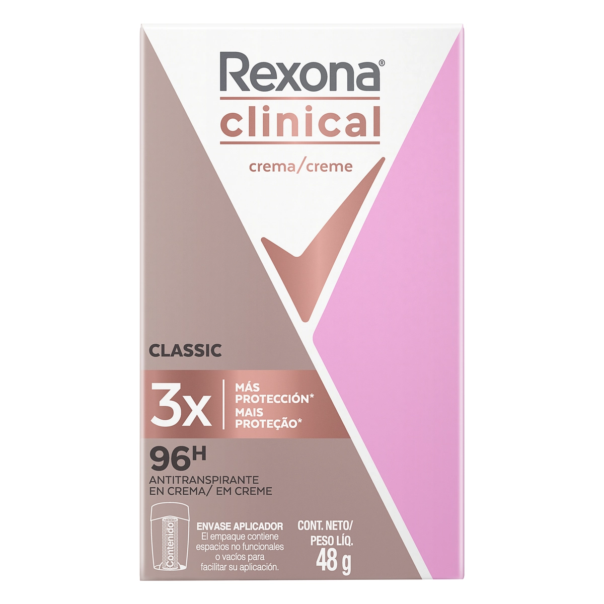 Antitranspirante Creme Classic Rexona Clinical 48g