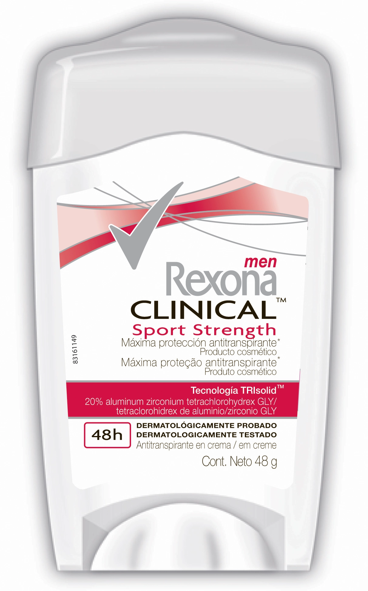 Desodorante Antitranspirante Roll On Rexona Men Clinical Sport Strenght 48g
