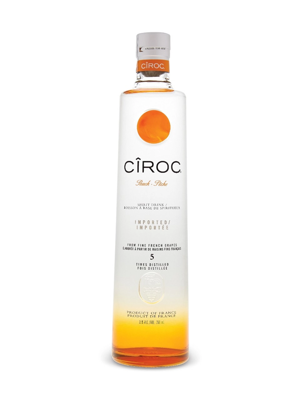 Bebida Mista Alcoólica Peach Ciroc Garrafa 750ml