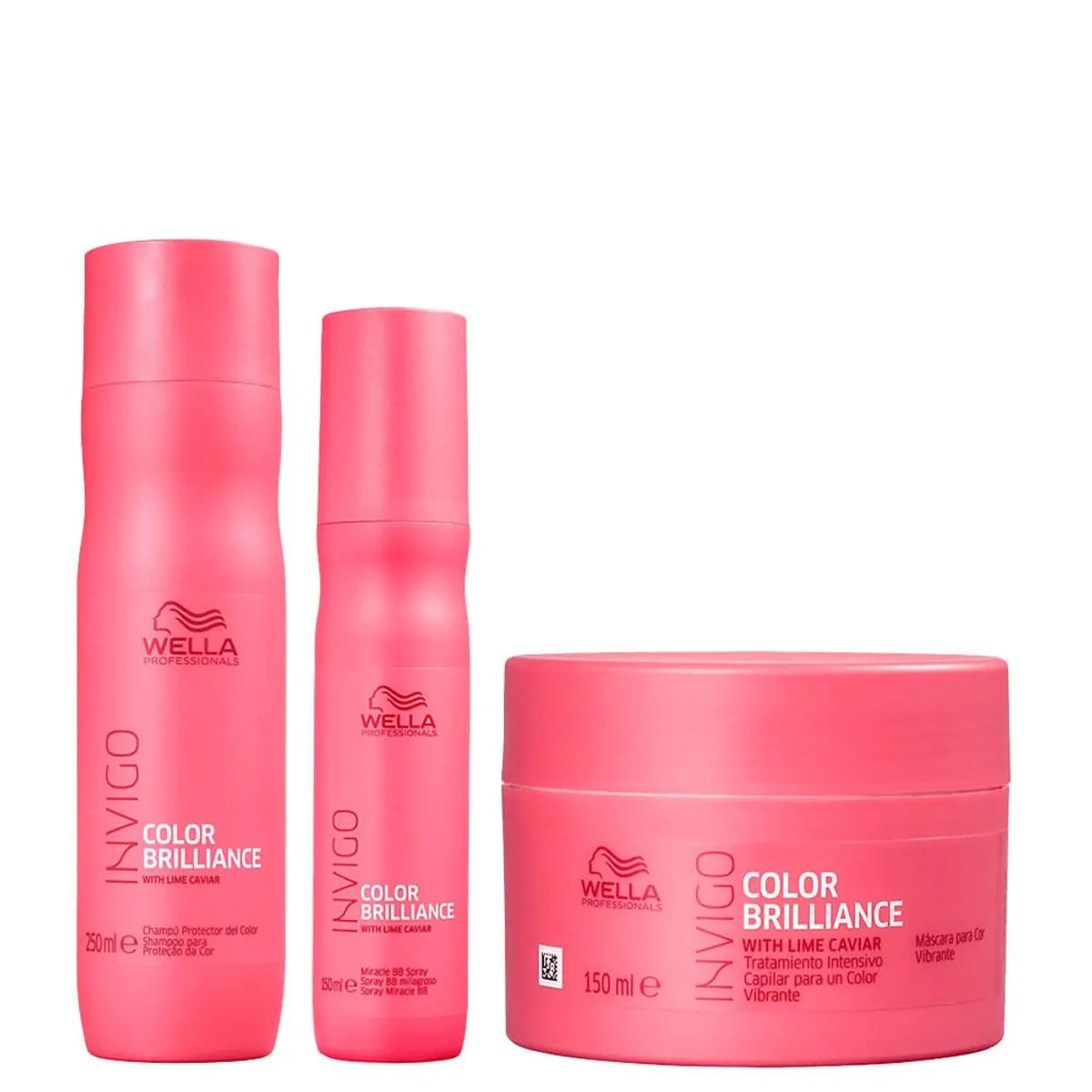 Kit Wella Professionals Invigo Color Brilliance - Shampoo 250 ml + Máscara 150 ml + Leave-in 150 ml