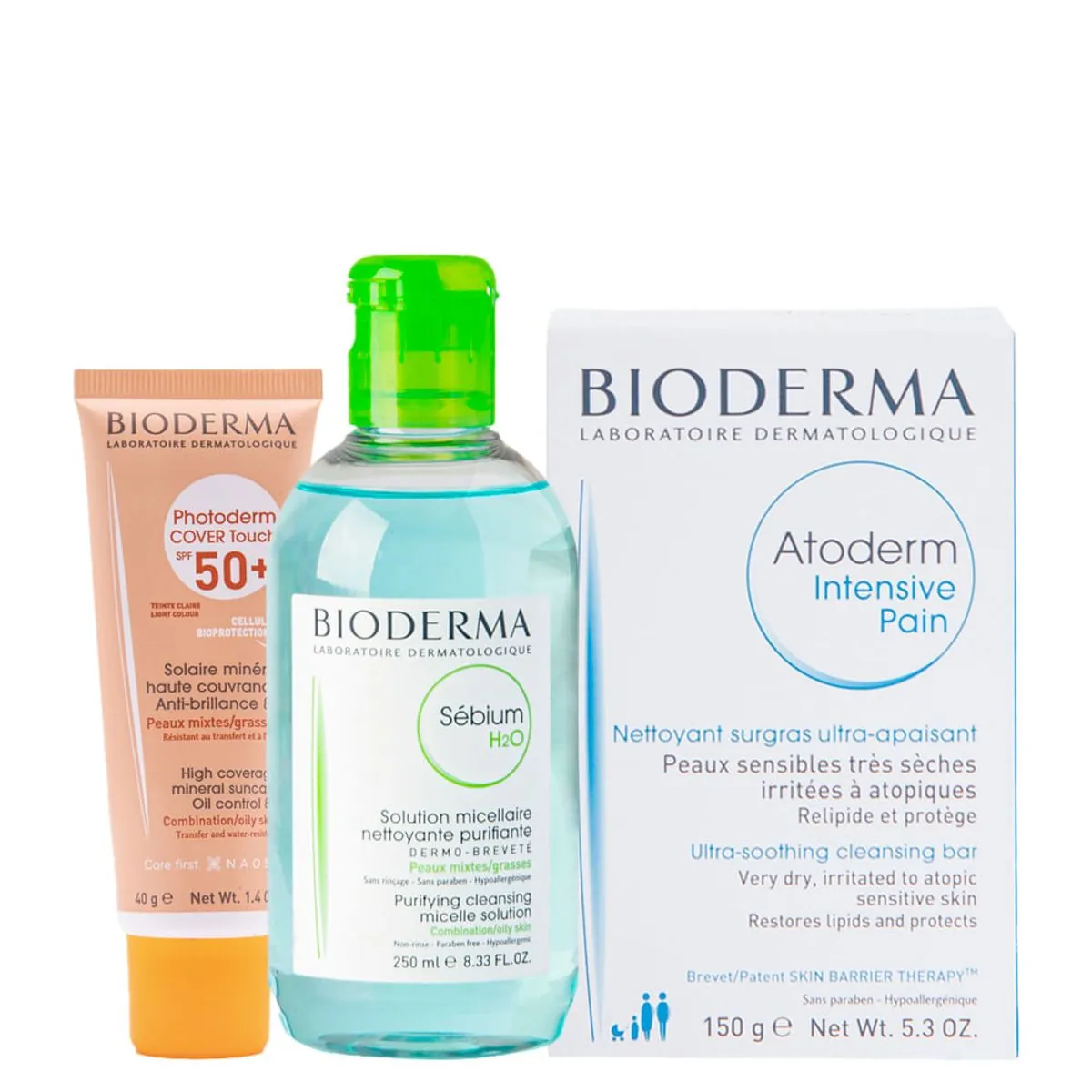 Kit Bioderma Photoderm - Protetor Solar Facial Fps 50 + Água Micelar Facial Antioleosidade H2O 250ml