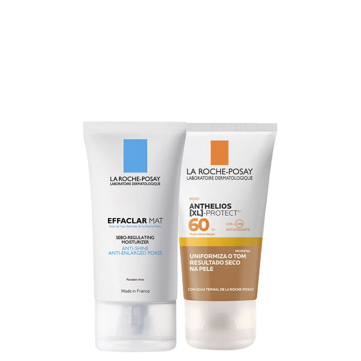 Kit La Roche-Posay - ProtetorSolar Facial FPS 60 Morena 40 g + Creme Hidratante Facial 40 ml
