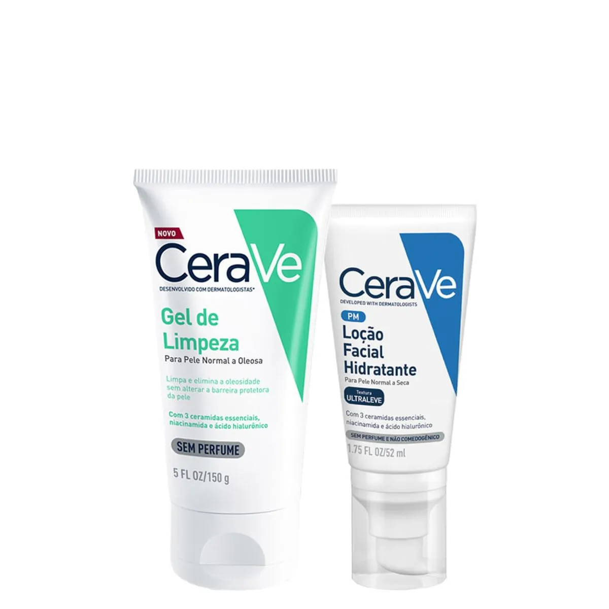 Kit Cerave - Gel Facial de Limpeza 50 g- + Loção Hidratante Facial- 52 ml