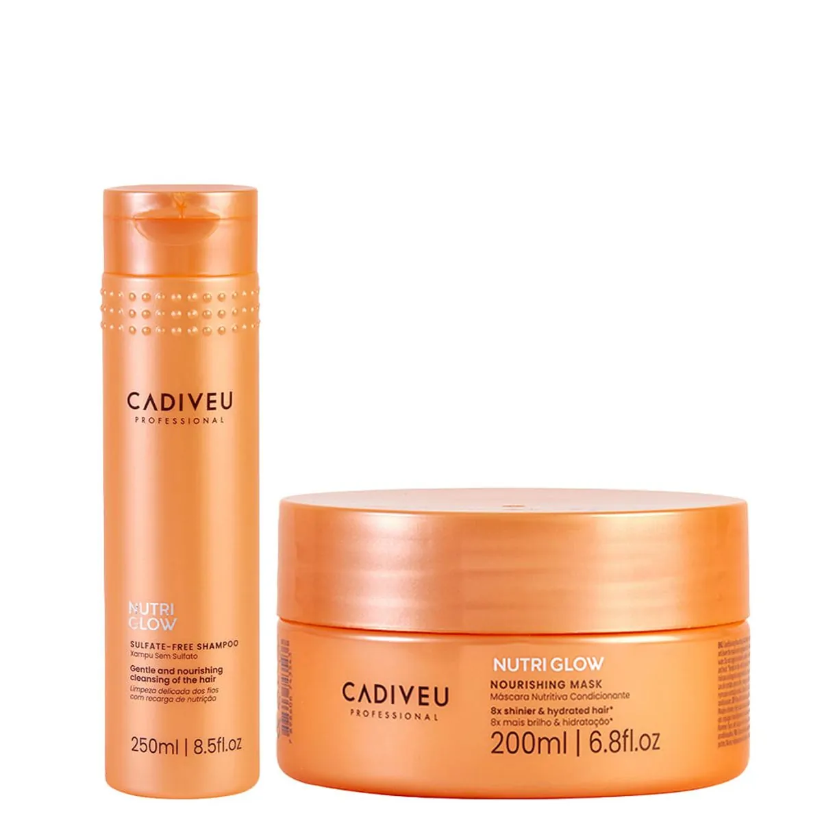Kit Tratamento Nutritivo Cadiveu Professional Nutri Glow - Shampoo 250 ml + Máscara Nutritiva 200 ml