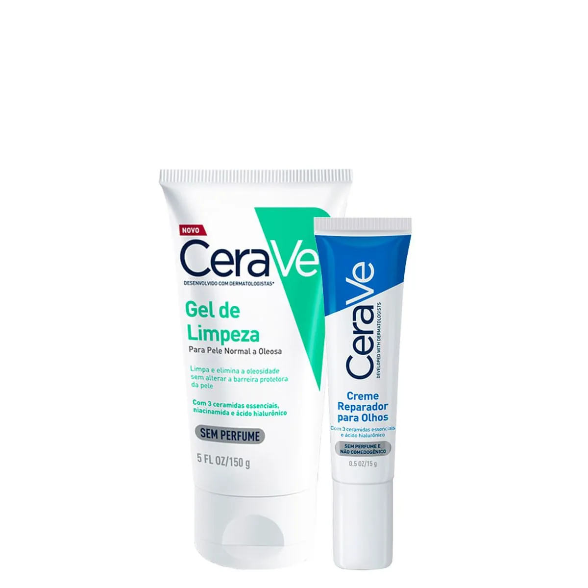 Kit CeraVe Facial - Gel Facial de Limpeza 150 g + Creme para os Olhos 15 g