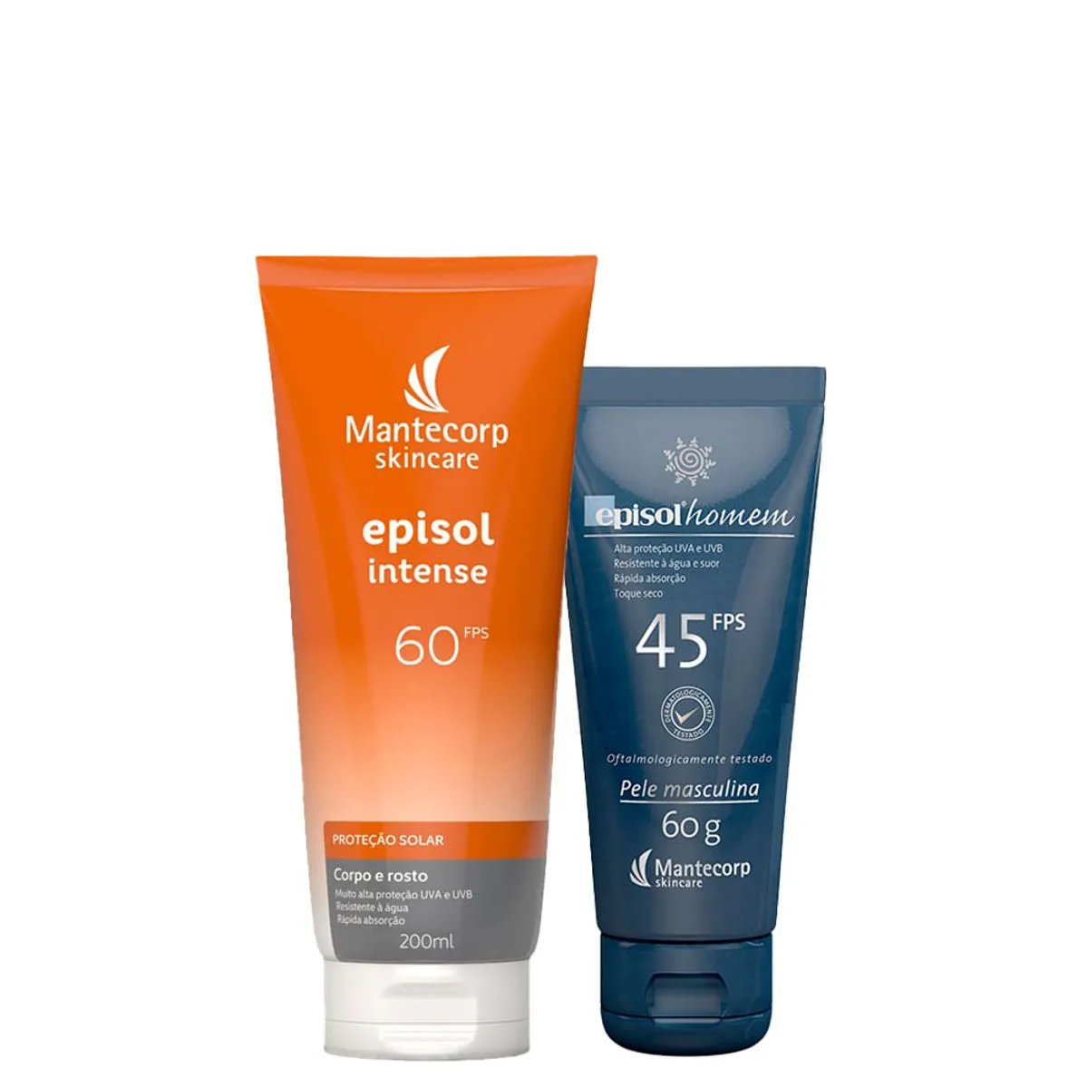 Kit Cuidado da Pele Mantecorp - Protetor Solar Corporal FPS 60 200 ml + Protetor Solar Facial FPS 4