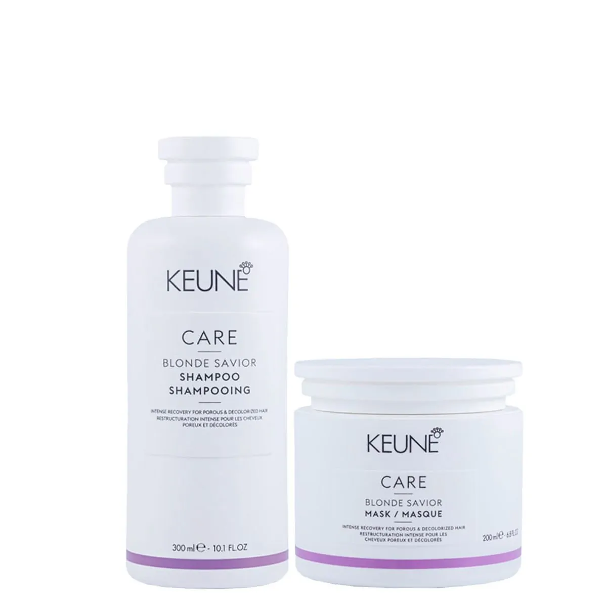 Kit Keune Cuidado da Cor Blonde Savior - Shampoo 300 ml + Máscara de Reparação 200 ml