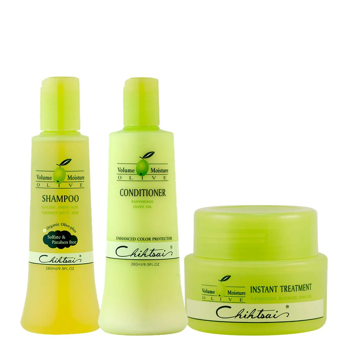 Kit Nutrição N.P.P.E Chihtsai Olive - Shampoo 280 ml + Condicionador 280 ml + Leave-in 80 ml