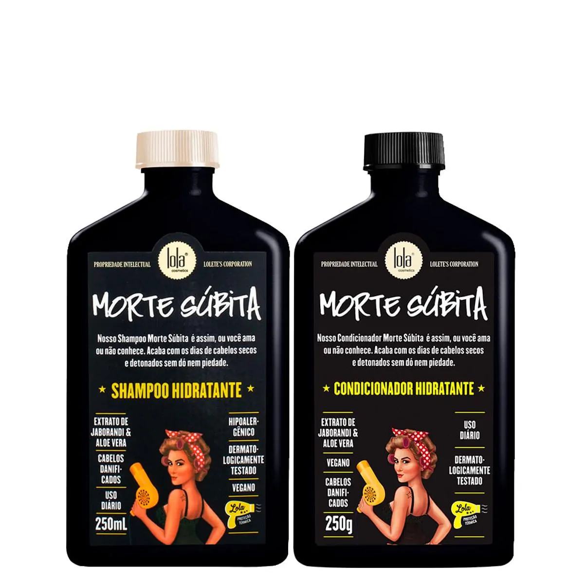 Kit Lola Cosmetics Hidratação Morte Súbita - Shampoo 250 ml + Condicionador 250 g