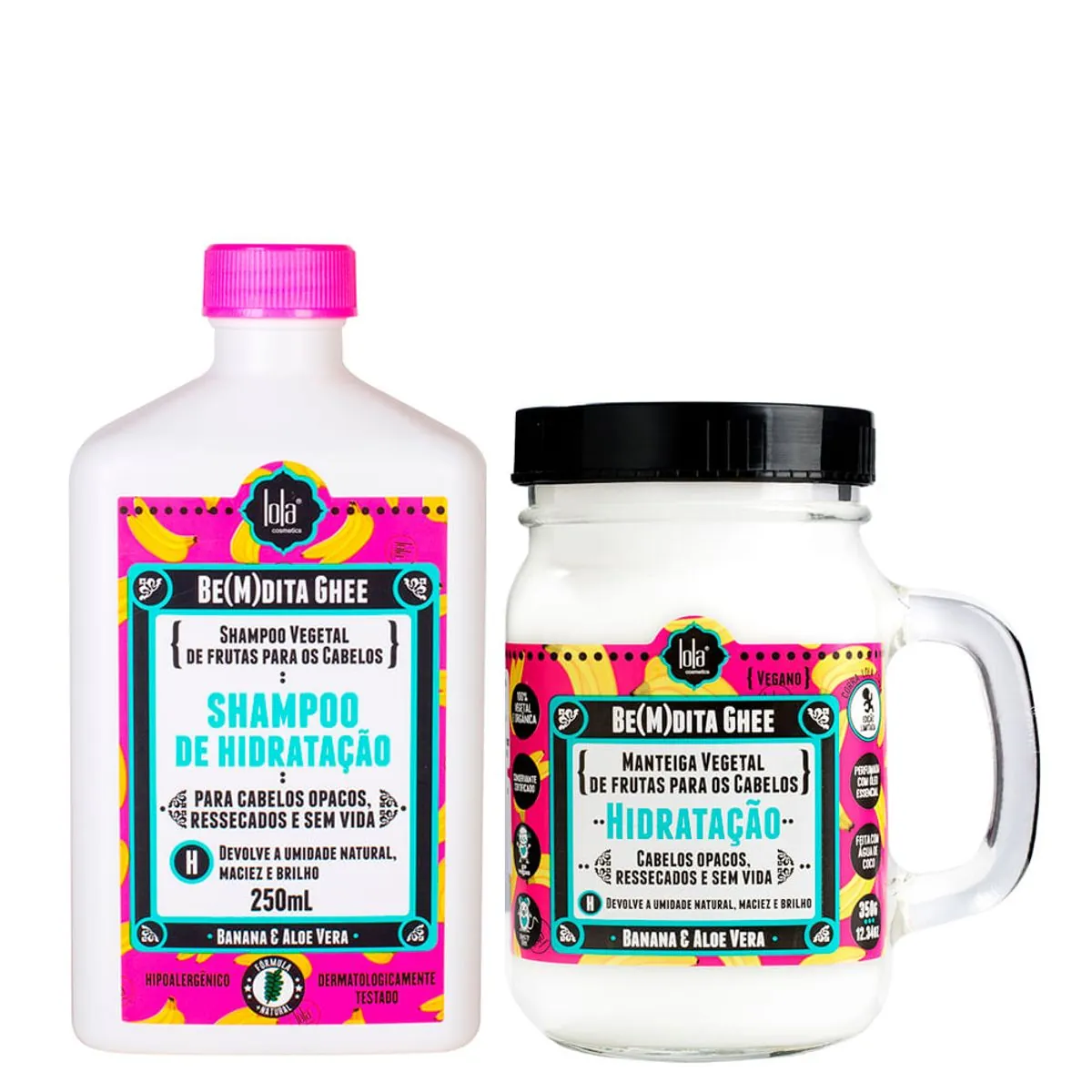 Kit Lola Cosmetics Hidratação Be(m)dita Ghee - Shampoo de Hidratação 250 ml + Máscara de Hidratação