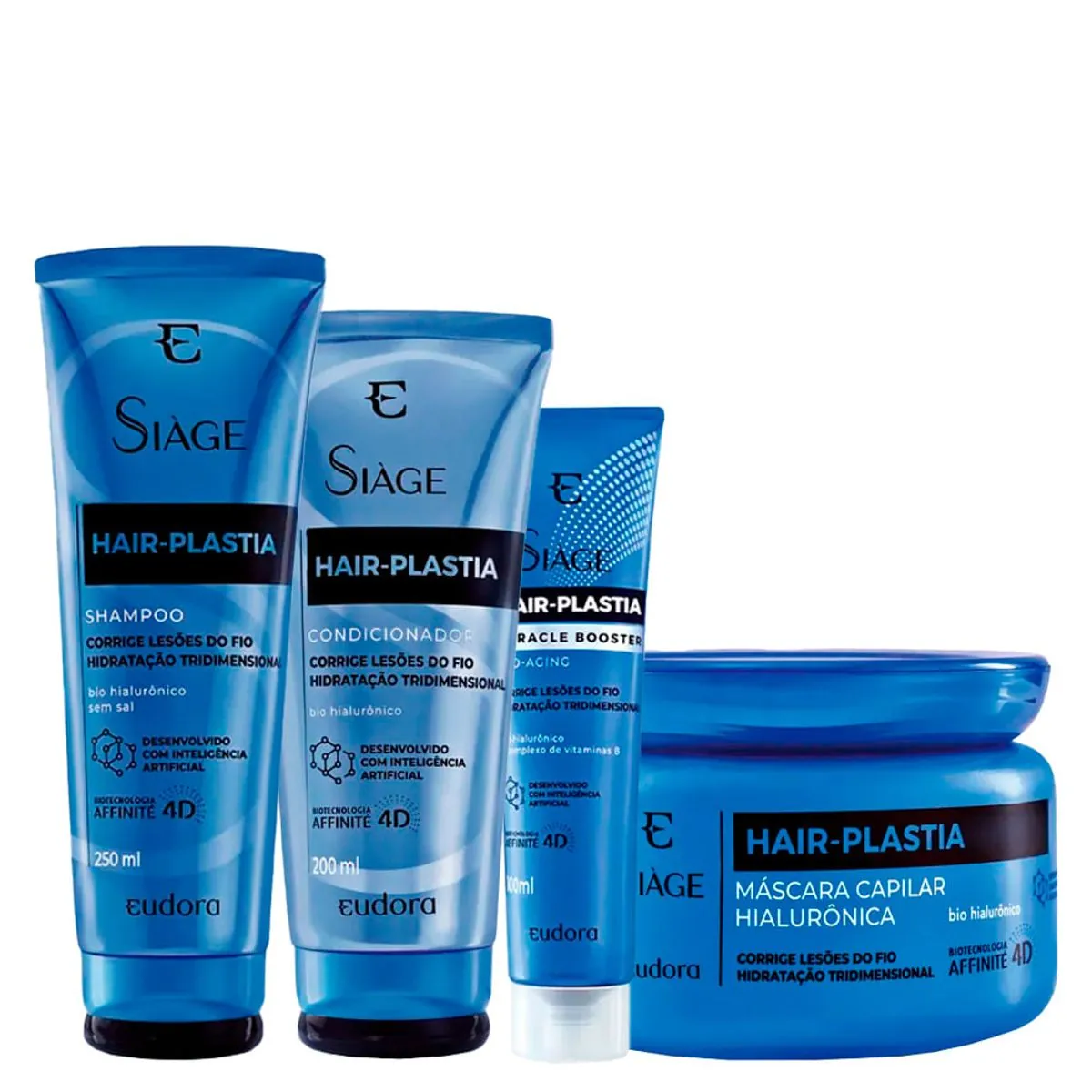 Kit Eudora Siàge Hair Plastia - 3 Produtos + Leave-in Pro-Aging 100 ml