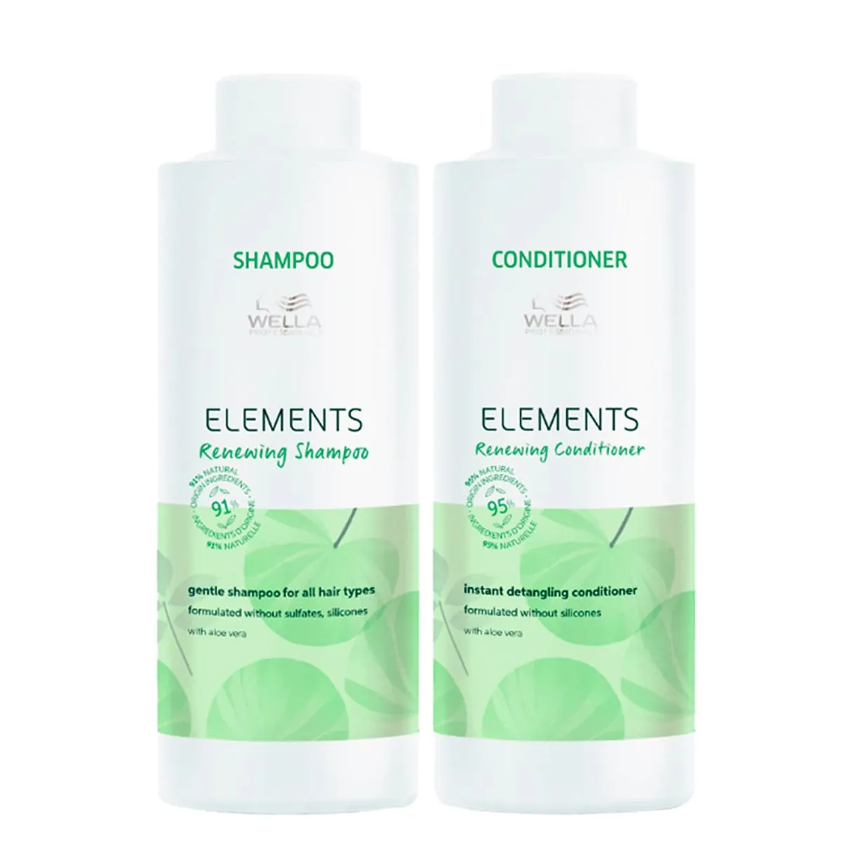 Kit Wella Professionals Elements Renewing - Shampoo 1000 ml + Condicionador 1000 ml