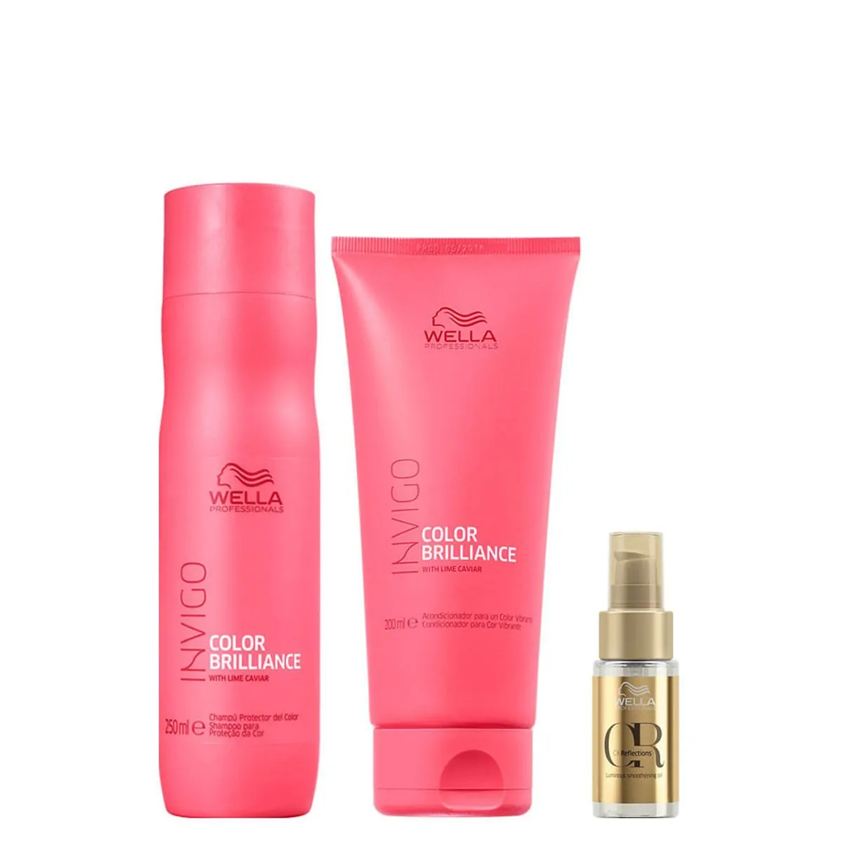 Kit Wella Professionals Invigo Color Brilliance - Shampoo 250 ml + Condicionador 200 ml + Óleo Capil